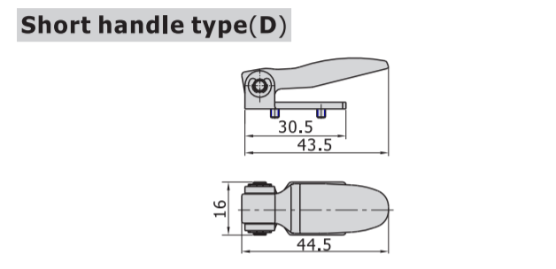M5D11006T AIRTAC MANUAL VALVES, M5 SERIES SHORT HANDLE TYPE<BR>4 WAY 2 POSITION - 5 PORT, 1/8" NPT PORTS